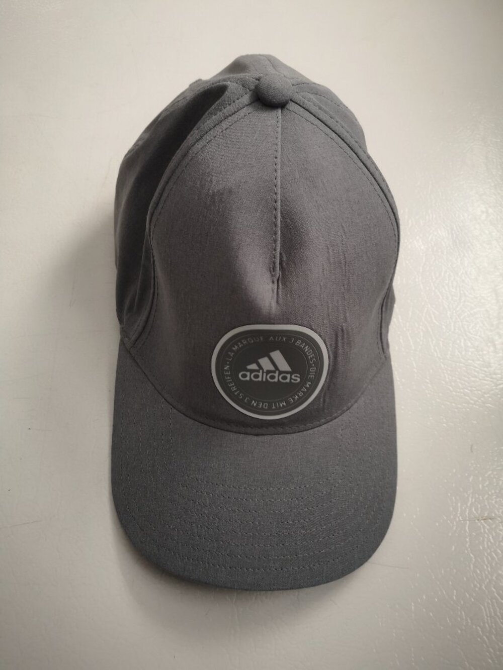 Adidas Aeroready Men's Size Large / XL Grey Baseball Hat w/ Silicone Logo